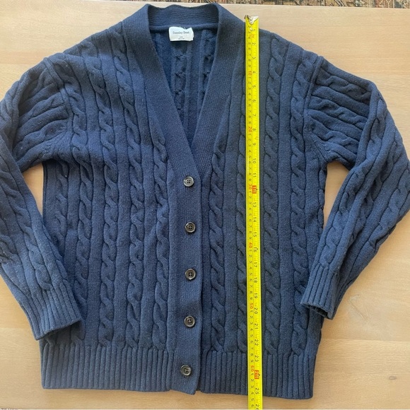 Sunday Best Navy Cable Knit Lamora Cardigan - Picture 10 of 12